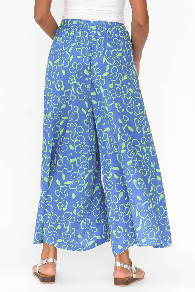 Elira Blue Flower Wide Leg Pants image 5