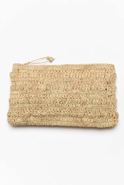 Eloise Natural Raffia Clutch