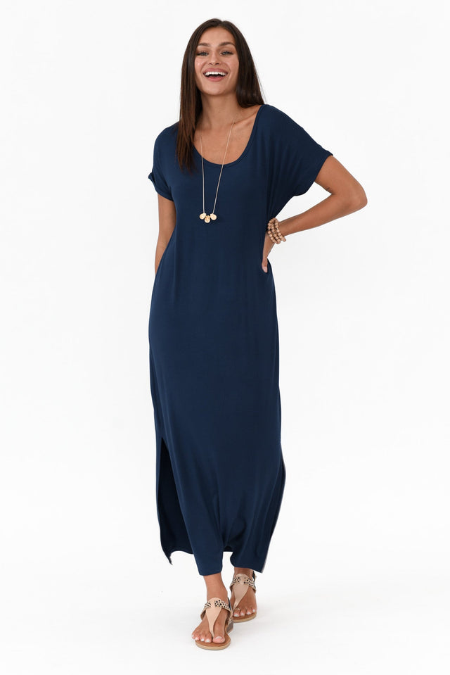 Elsie Navy Bamboo Dress   image 2