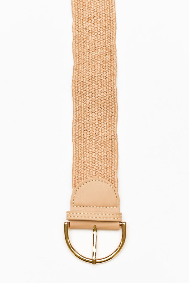 Elvie Natural Woven Stretch Belt image 2