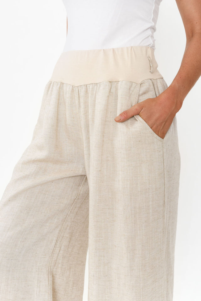 Emeline Beige Wide Leg Pants image 6