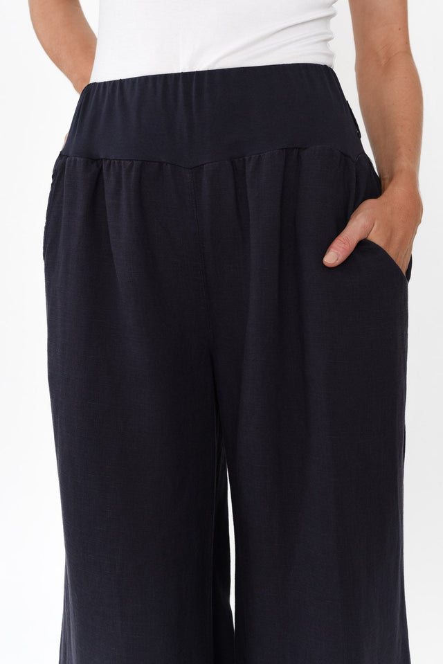 Emeline Navy Wide Leg Pants image 6