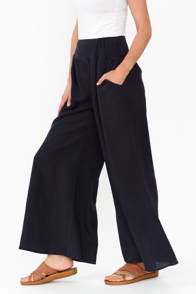 Emeline Navy Wide Leg Pants image 4