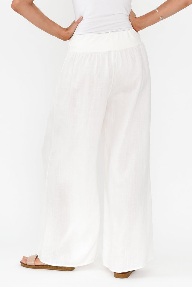 Emeline White Wide Leg Pants