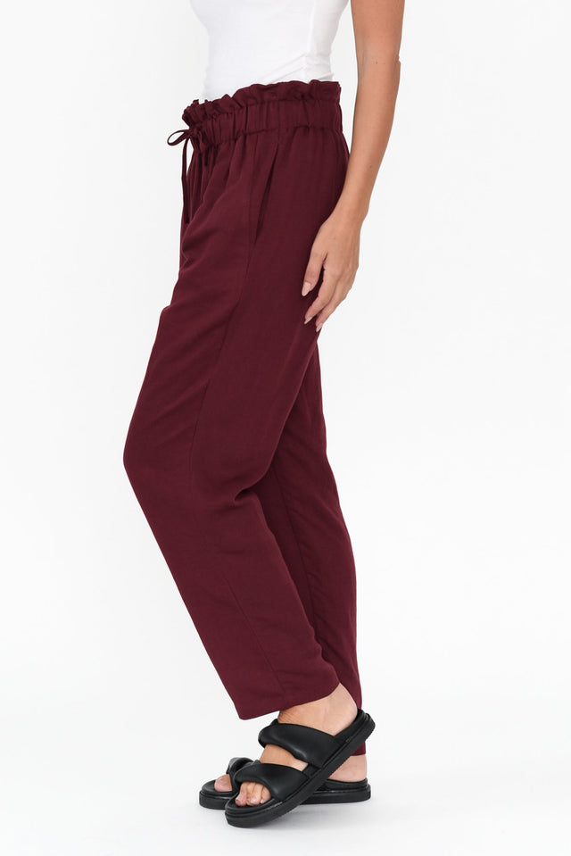 Emir Maroon Drawstring Pants