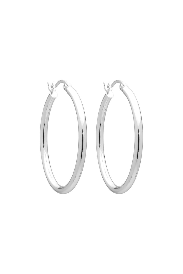 Erika Silver Hoop Earrings image 1