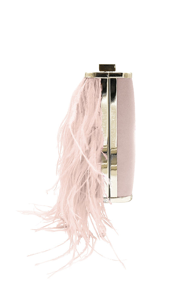 Estelle Blush Feather Clutch image 5