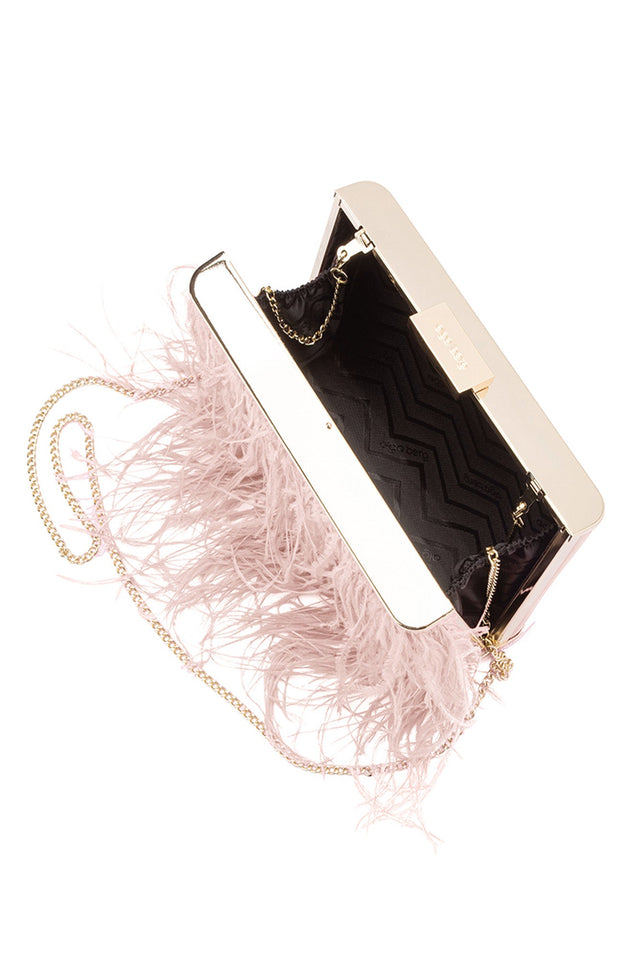 Estelle Blush Feather Clutch image 3