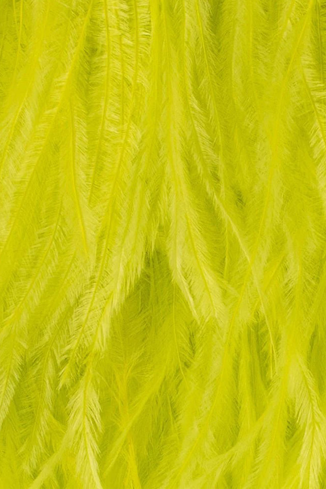 Estelle Yellow Feather Clutch image 4