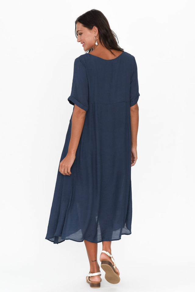 Everlyn Navy Crescent Dress