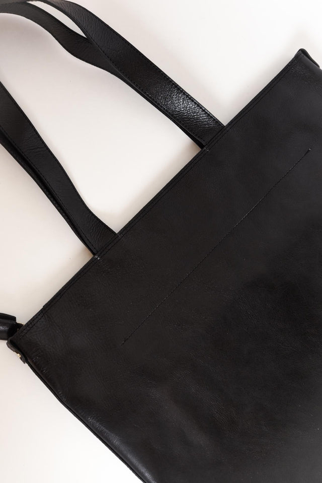 Fenna Black Leather Tote