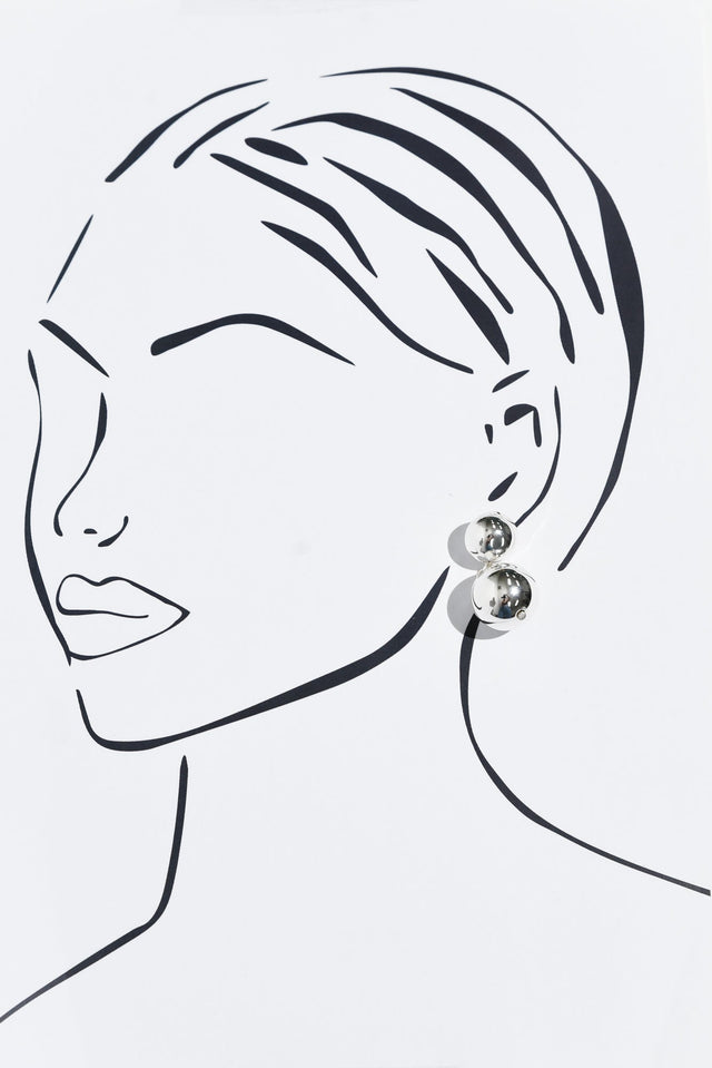 Fenton Silver Ball Drop Earrings