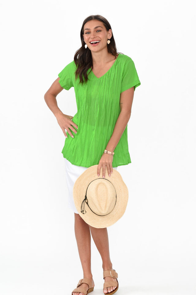 Fia Lime Cotton Top image 3