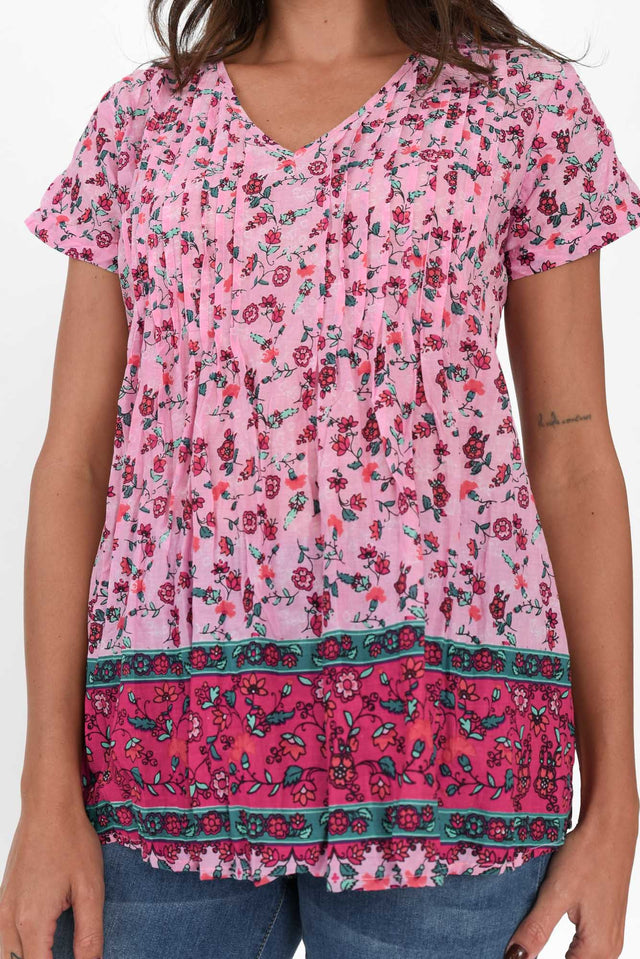 Fia Pink Meadow Cotton Top image 6