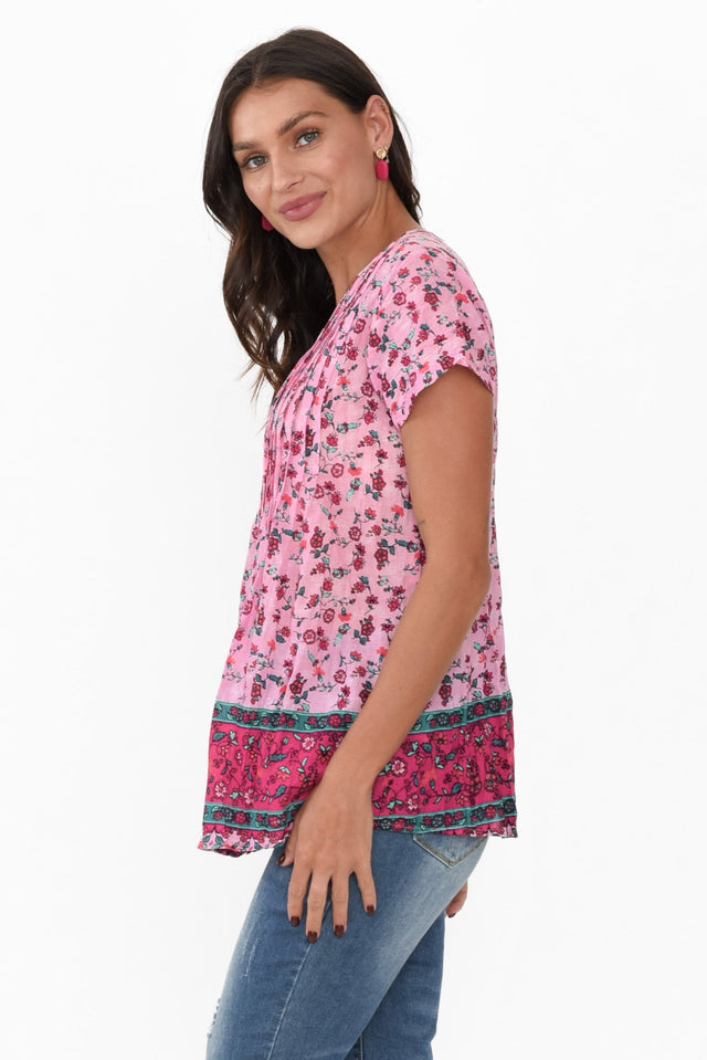 Fia Pink Meadow Cotton Top image 3