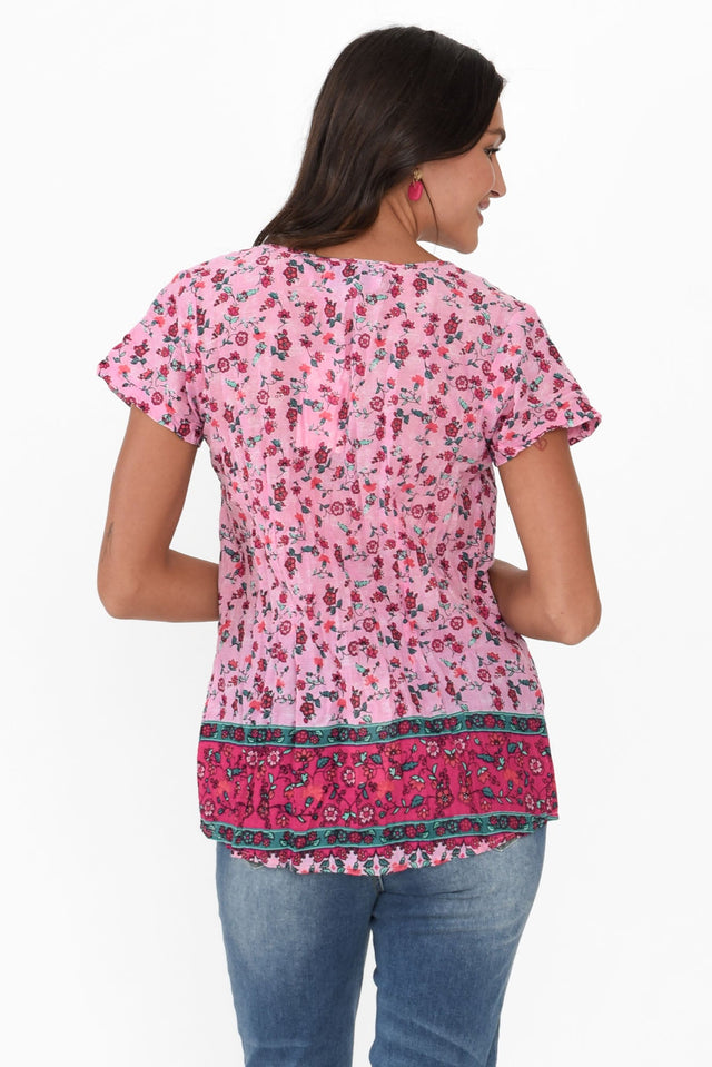 Fia Pink Meadow Cotton Top image 4