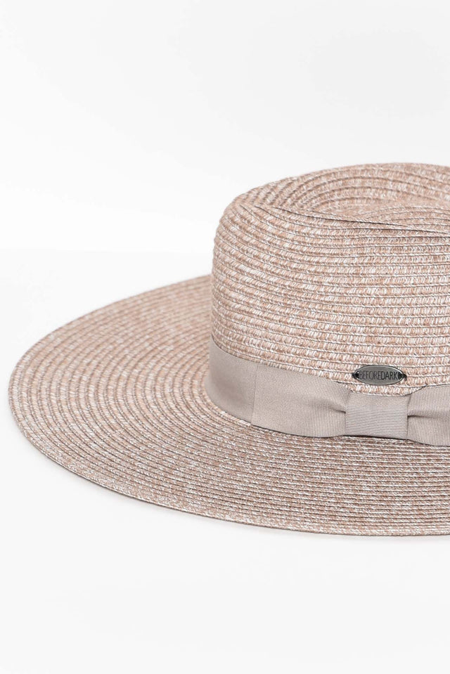 Fiona Sand Wide Brim Travel Fedora