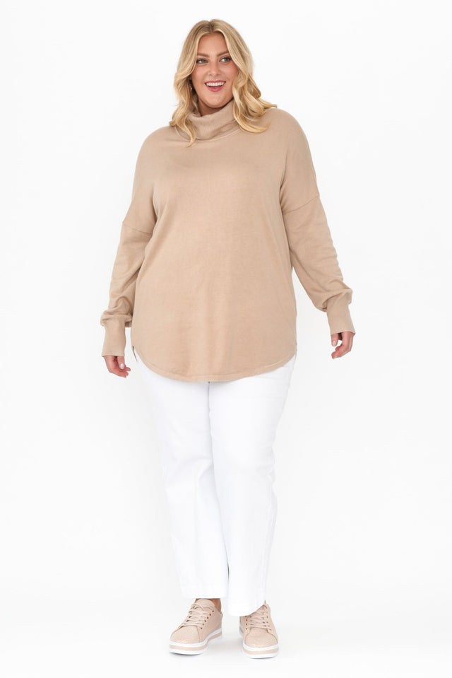 Fleur Beige Knit Sweater