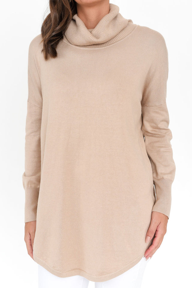 Fleur Beige Knit Sweater