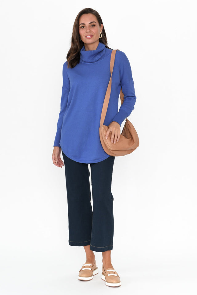 Fleur Blue Knit Sweater image 3