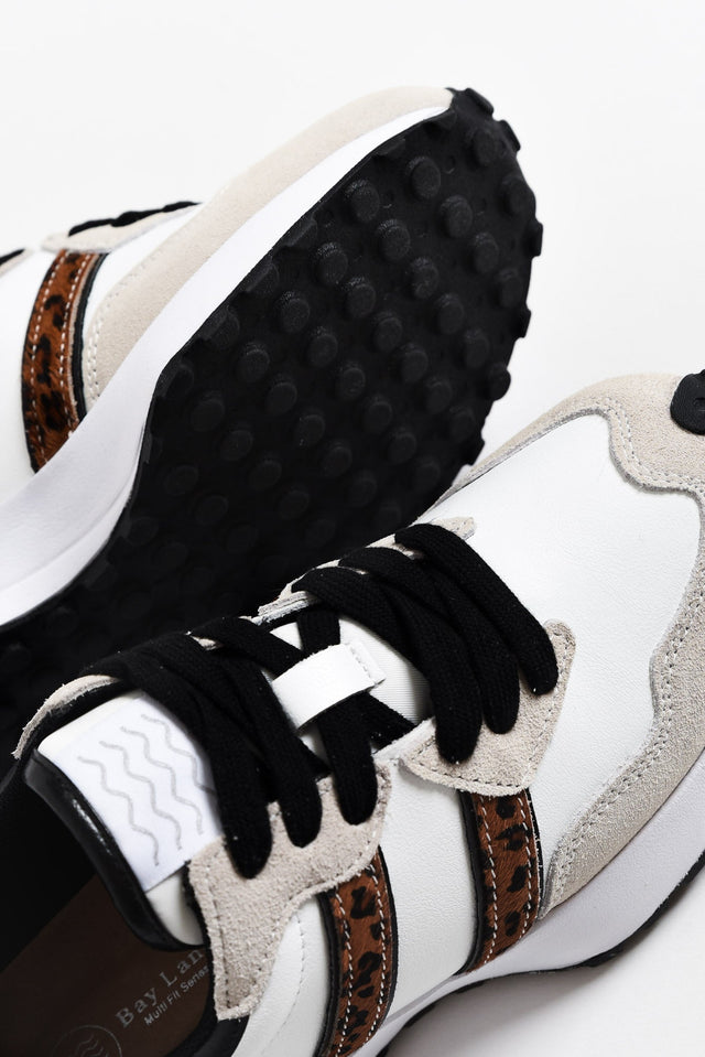 Flex White Leopard Leather Sneaker image 7