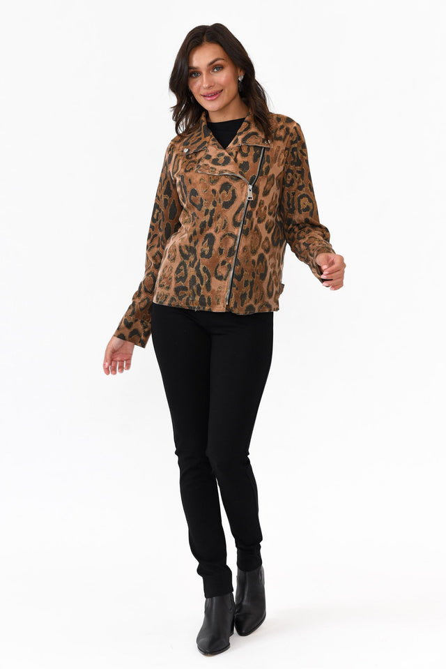 Fonda Gold Leopard Stretch Jacket