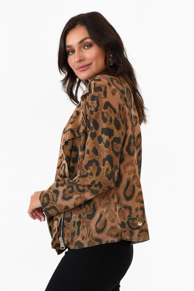 Fonda Gold Leopard Stretch Jacket image 3