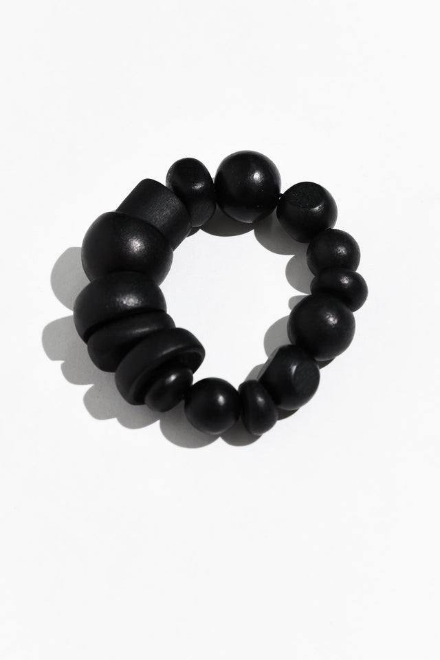 Forster Black Wood Beaded Bracelet image 1