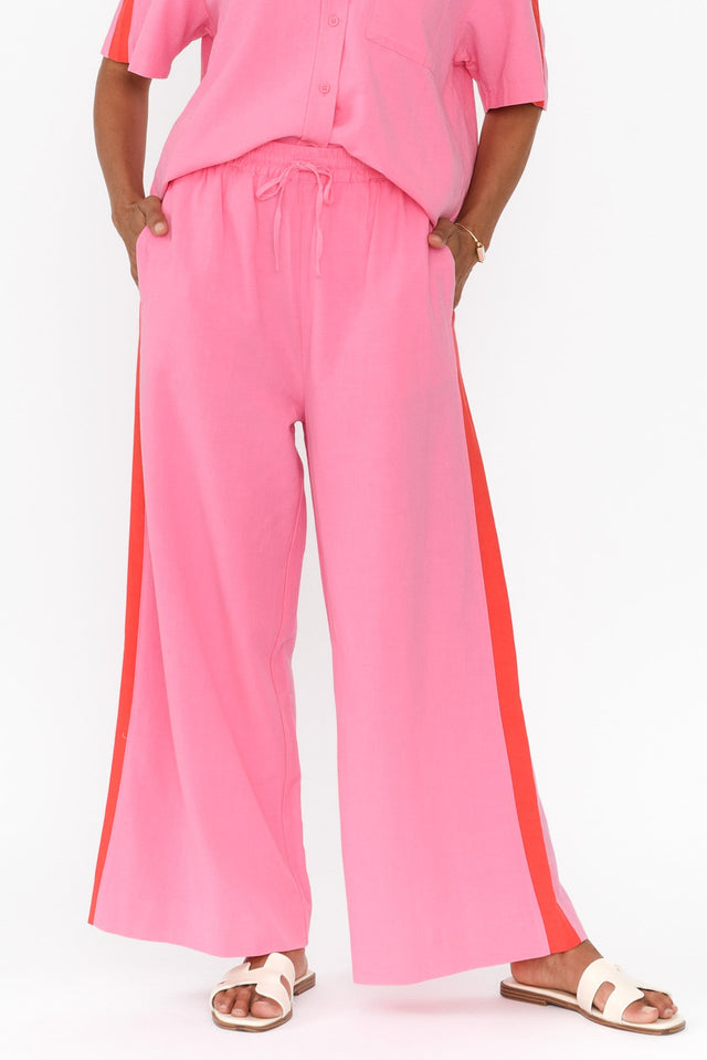 Francis Pink Stripe Drawstring Pants