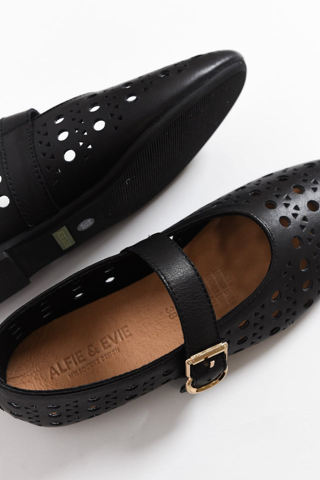 Fruity Black Leather Ballet Flat image 6