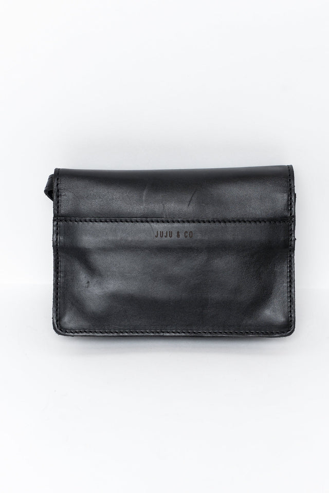 Fuji Black Leather Sling Bag