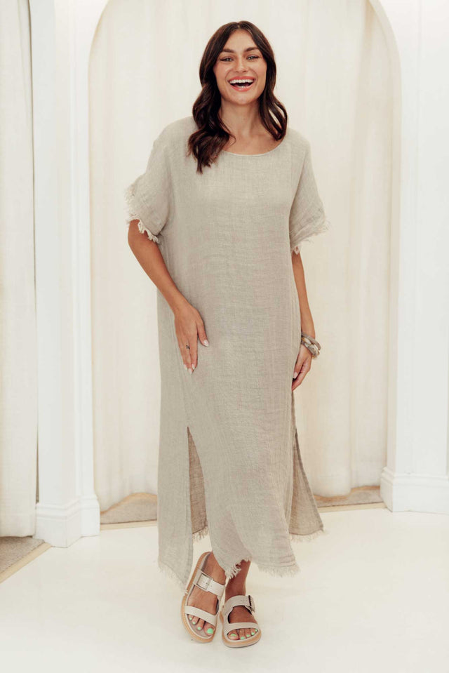 Galene Natural Linen Dress image 2