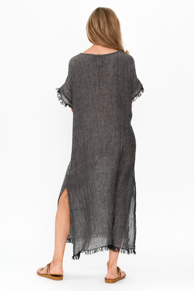 Galene Charcoal Linen Dress image 5