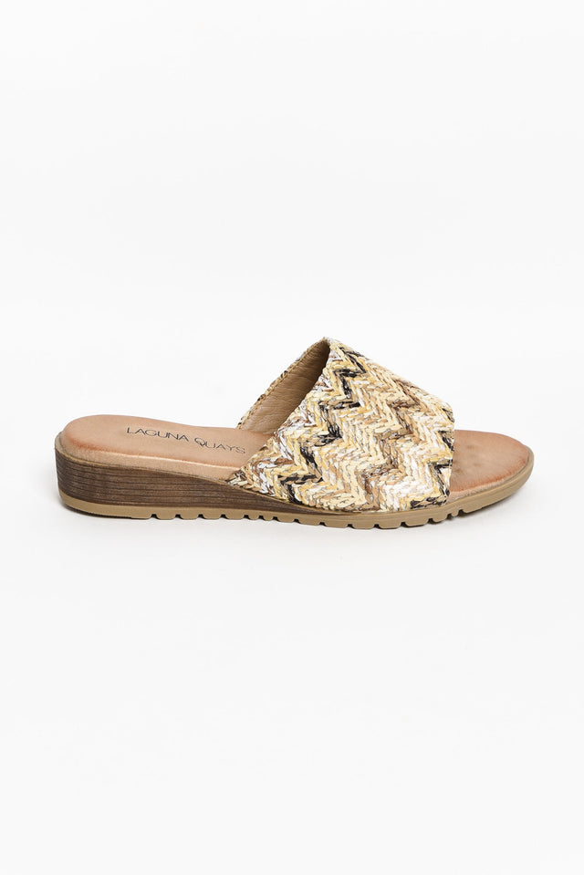 Ganni Natural Geo Raffia Slide image 6