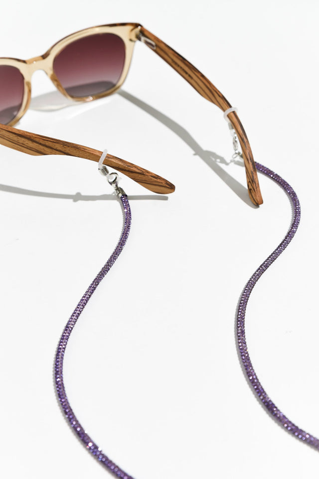 Glitz Purple Diamonte Glasses Chain image 3