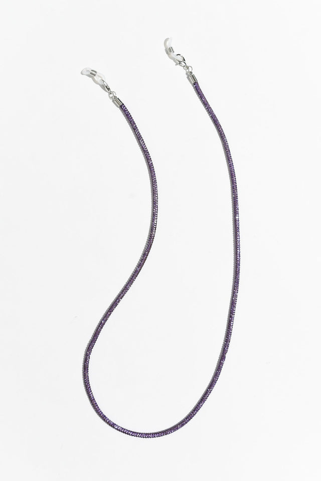 Glitz Purple Diamonte Glasses Chain image 2