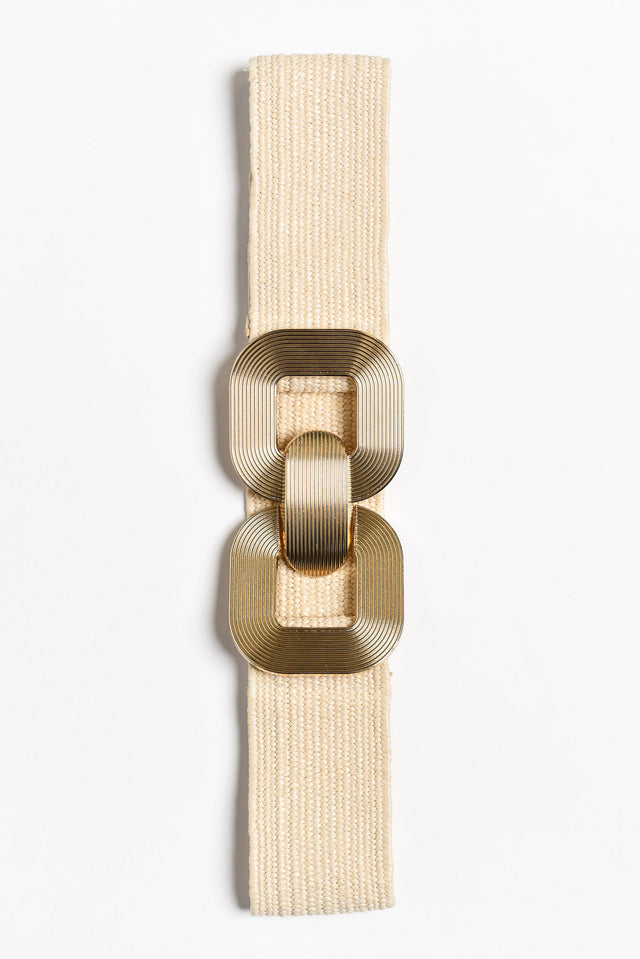 Gloria Beige Woven Belt