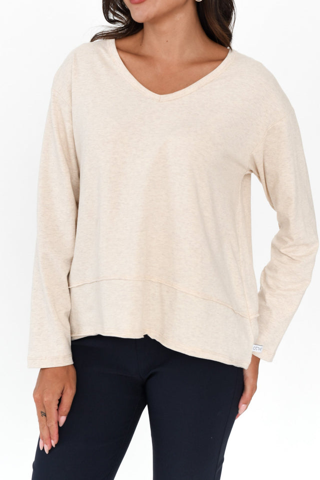 Gloria Oat Cotton Long Sleeve Top image 6