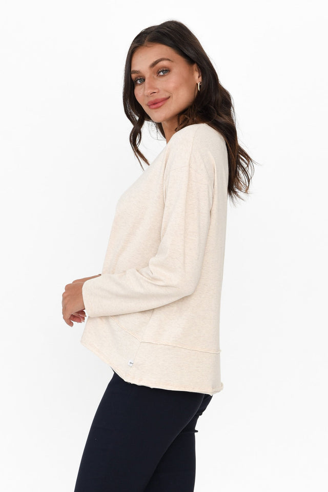 Gloria Oat Cotton Long Sleeve Top image 4