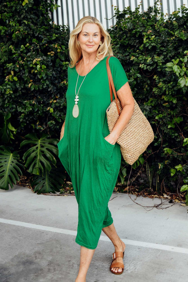 Travel Green Crinkle Cotton Maxi Dress image 2