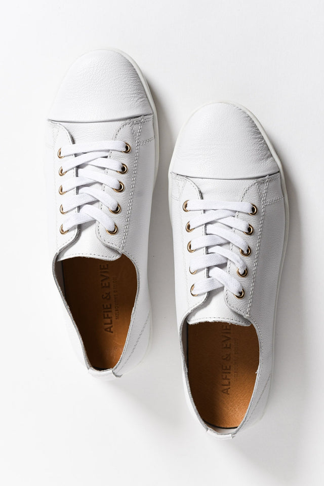 Greenie White Leather Sneaker