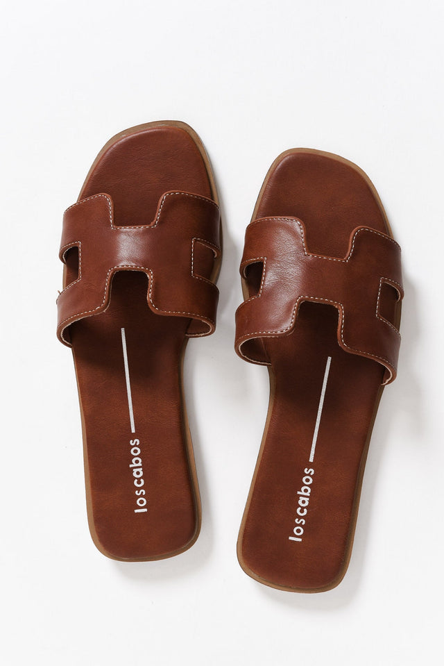 Hacette Cognac Cut Out Slide