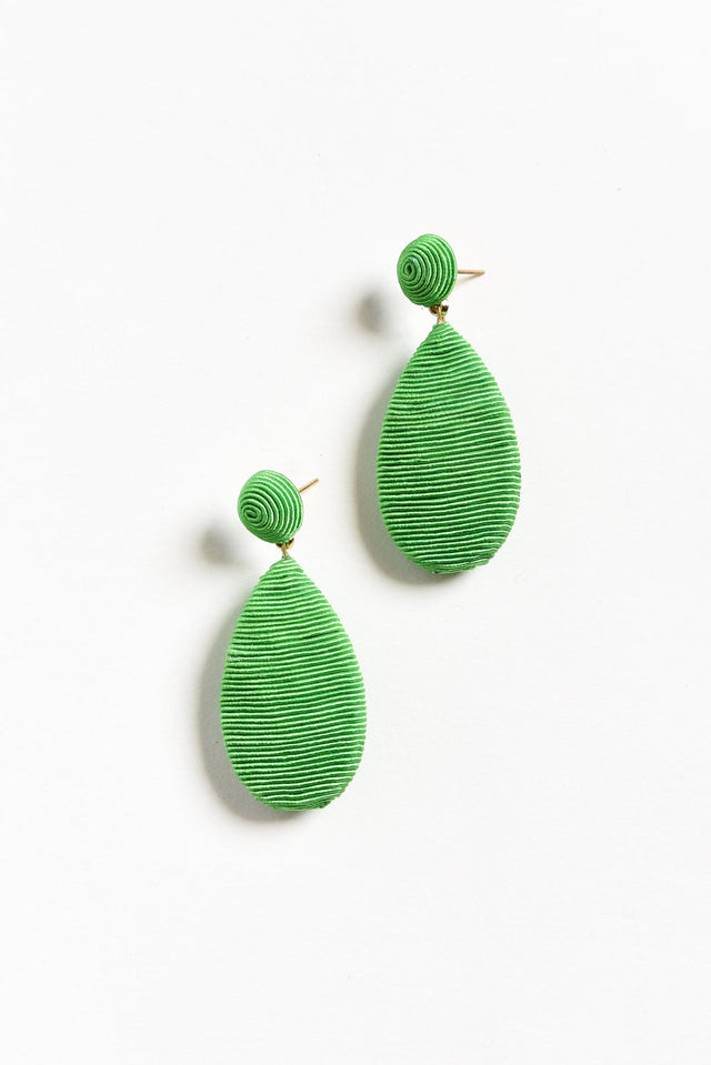 Hailey Green Teardrop Earrings image 1