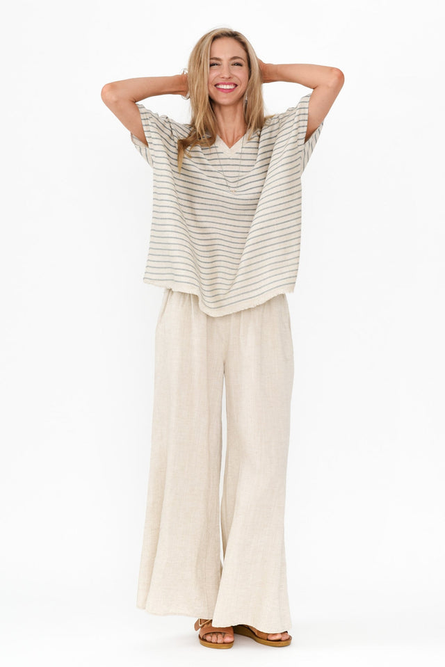 Emeline Beige Wide Leg Pants image 7