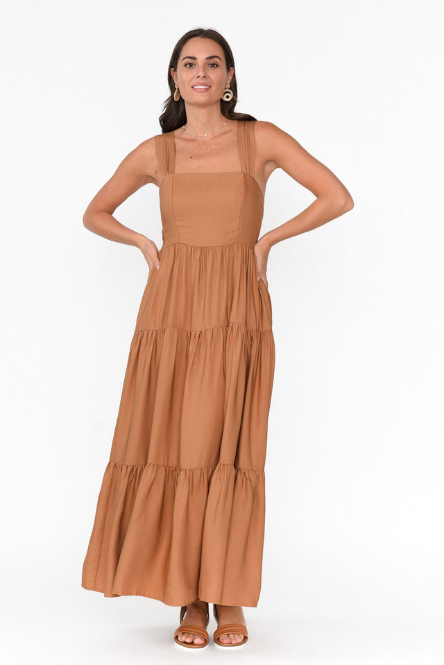 Heart and Soul Caramel Maxi Dress