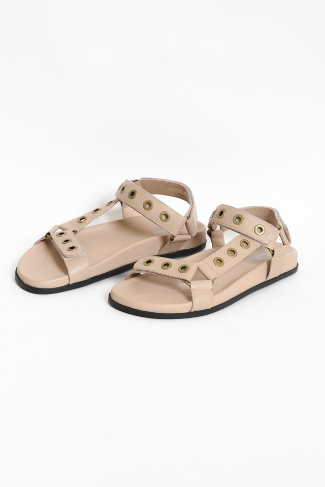 Herished Stone Leather Velcro Sandal image 8