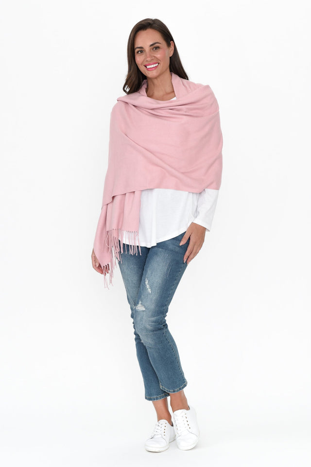 Heta Pink Cotton Pashmina Scarf