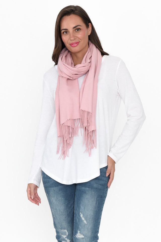 Heta Pink Cotton Pashmina Scarf