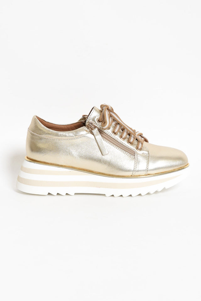 Hosting Gold Leather Platform Sneaker image 4