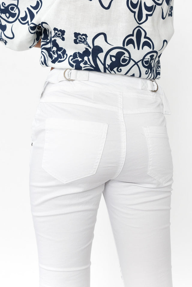 Ida White Cotton Stretch Pants image 5
